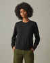 Women's French Terry Crew Sweatshirt - Black